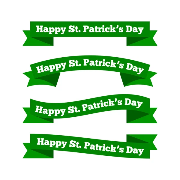 St patrick's day ribbons — Stock Vector