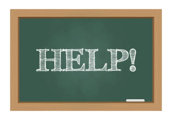 Schoolbord met help-tekst — Stockvector