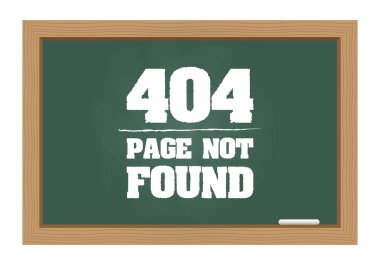 Kara tahta üzerinde 404 hata iletisi