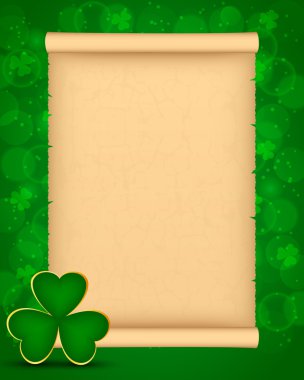 Parşömen ile St Patrick'ın gün arka plan