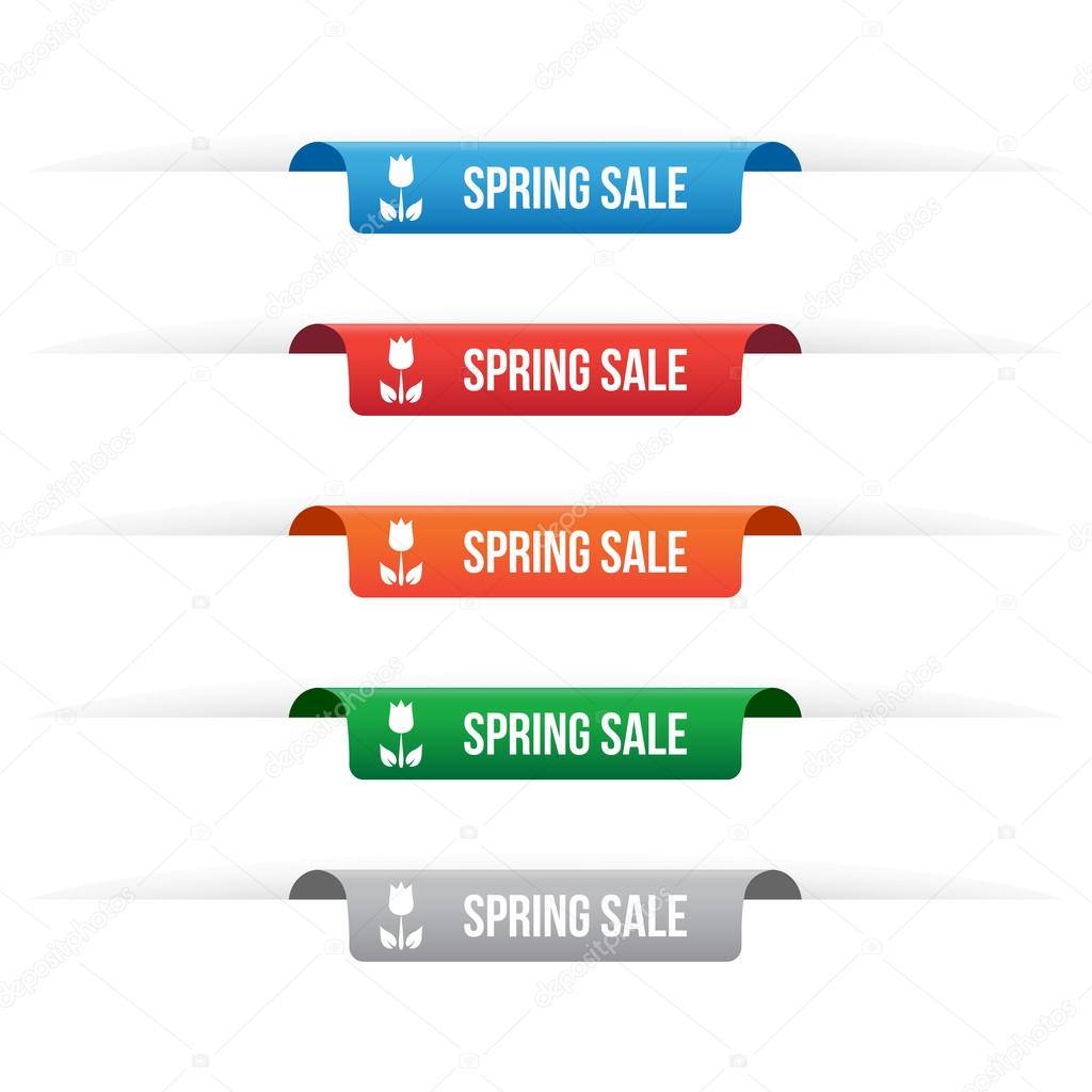 Spring sale paper tag labels
