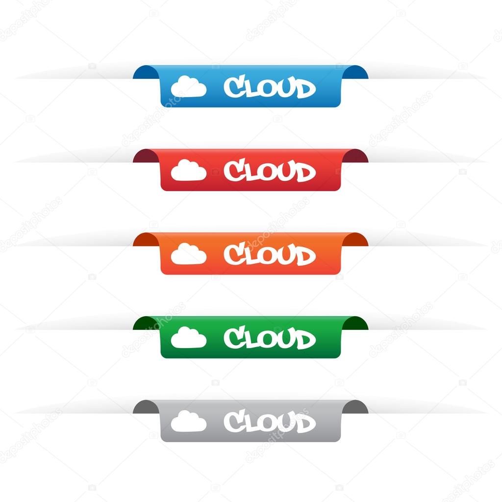Cloud paper tag labels