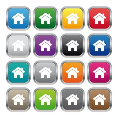 Ev metalik kare düğmeler