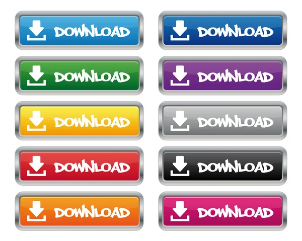 Download metallic rectangular buttons Vector Graphics