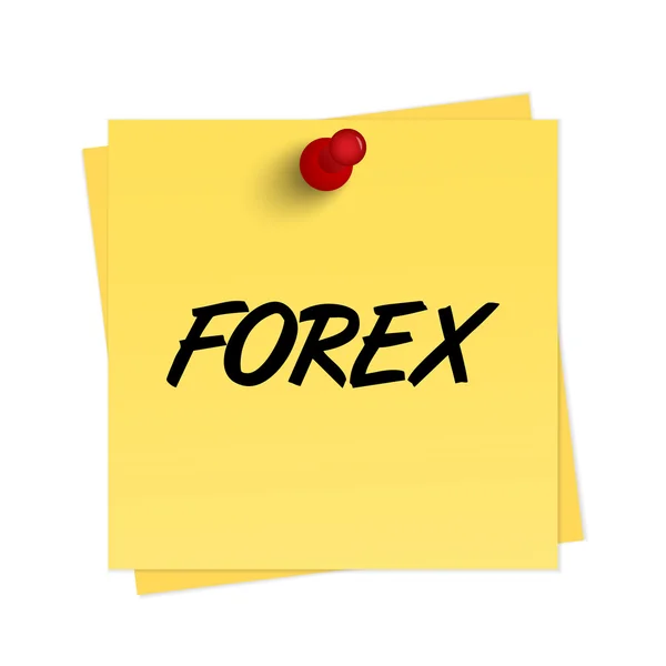 Texto forex em lembrete — Vetor de Stock