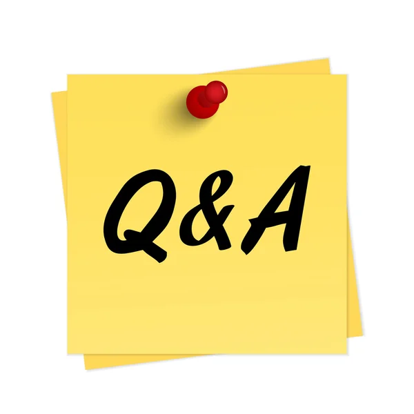 Q&A text on reminder Stock Vector