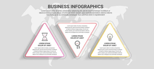 Infografika Wektorowa Trójkątów Stopniowa Koncepcja Harmonogramu Dla Wykresu Danych Strony — Wektor stockowy