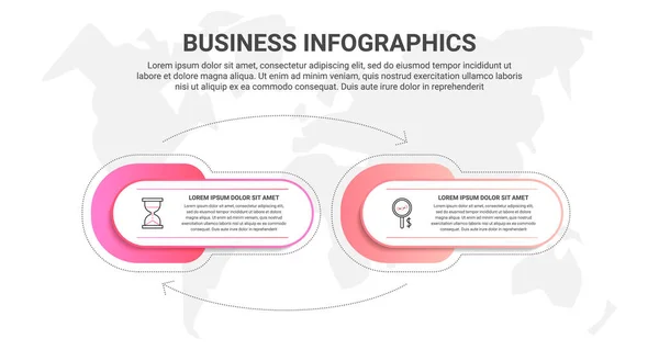 Vektorinfografiken Zwei Beschriftungskarten Mit Pfeilen Geschäftskonzept Aus Schritten Optionen Infografik — Stockvektor