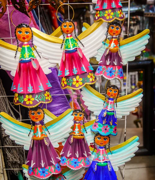 Lembranças de anjo mexicanas coloridas San Miguel de Allende México — Fotografia de Stock