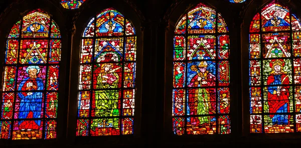 Jesus Peter Paul Bishop Catedral de vidro manchado Toledo Espanha — Fotografia de Stock