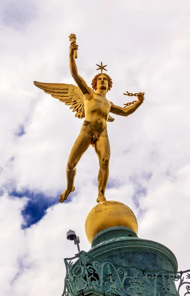 Genie de La Liberty Bastile Square Place de la Bastille Paris Fr — Stock Photo, Image