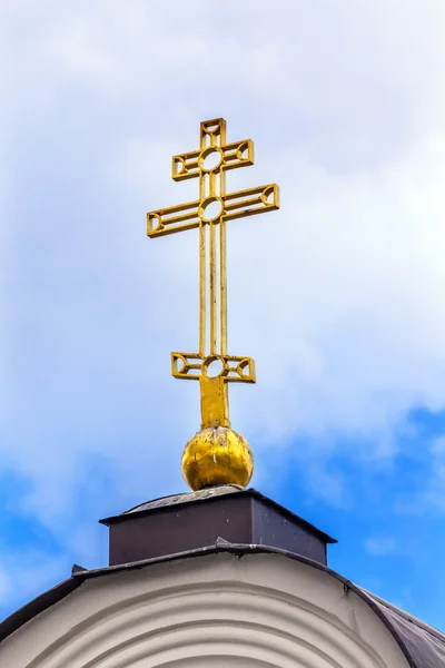 Cruz Ortodoxa Catedral de Lavra de Pechrsk Kiev Ucrânia — Fotografia de Stock