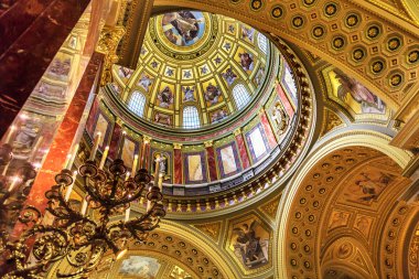 Kubbe Tanrı Mesih Bazilikası Arch Saint Stephens Katedrali Budapeşte Macaristan