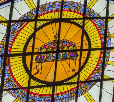 Macar Taç Vitray Bazilikası Arch Saint Stephens Katedrali Budapeşte Macaristan