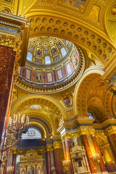 Dome Bóg Chrystus Bazylika łuk św Stephens Katedra Budapeszt Węgry — Zdjęcie stockowe