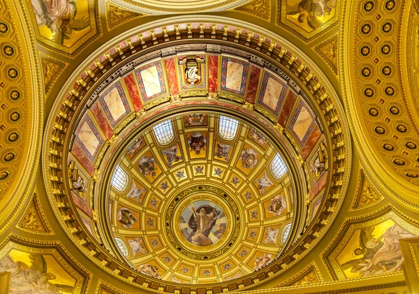 Dome God Christ Basilica Arch Saint Stephens Cathedral Budapest Hungary — Stock Photo, Image