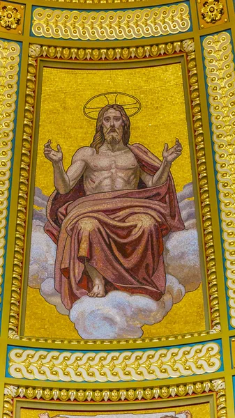 Cristo Mosaico Basílica da Cúpula Catedral de Santo Estêvão Budapeste Hungria — Fotografia de Stock