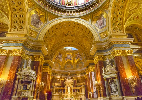 圆顶神基督大教堂拱圣斯蒂芬斯大教堂布达佩斯匈牙利 — 图库照片