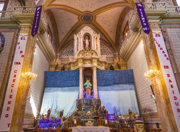 Altar Creche Christmas Parroquia Dolores Hidalalgo Mexico — Stock Photo, Image