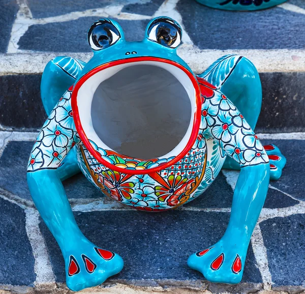 Colorful Ceramic Frog Dolores Hidalgo Mexico — Stock Photo, Image