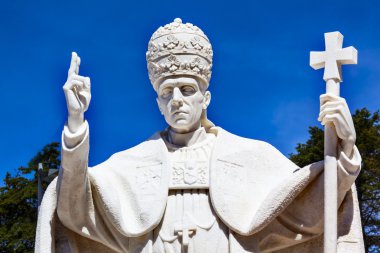 Pope Pius XII Statue Basilica of Lady of Rosary Fatima Portugal clipart