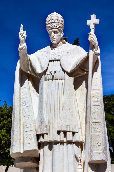 Papa Pío XII Estatua Basílica de la Señora del Rosario Fátima Portugal —  Fotos de Stock
