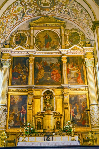 Iglesia de Santa Maria Igreja Basílica del Atlar de Santa Maria Obidos Portugal —  Fotos de Stock