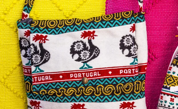 Rooster Bags Handicrafts Obidos Portugal — Stock Photo, Image