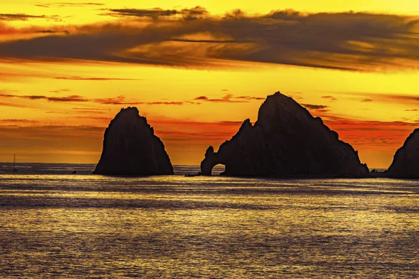 Sunset Rock Formations Arco Archo Los Cabos Cabo San Lucas — Foto de Stock