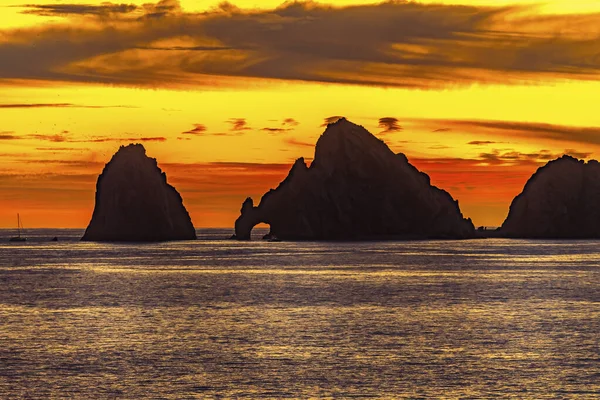 Sunset Rock Formations Arco Archo Los Cabos Cabo San Lucas — Foto de Stock