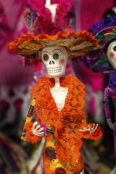 Kleurrijke Mexicaanse Dag Van Dode Doll Ambachten Los Cabos Cabo — Stockfoto