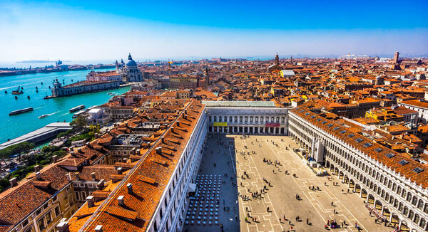 Saint Mark's Square Piazza Salute Church Grand Canal Neighborhoods 