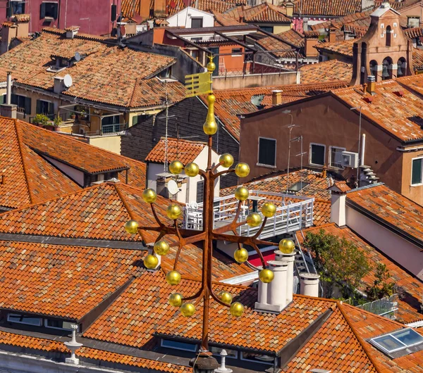 Weer Vane Saint Mark Cathedral Buurten Venetië Italië — Stockfoto