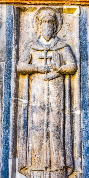 Estatua San León Piedra Escultura Fuera Catedral San Marcos Basílica — Foto de Stock