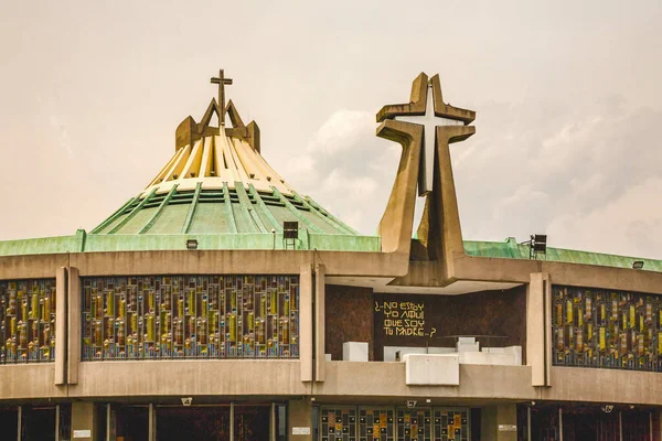 Basílica Moderna Onde Papa Realizou Missa Santuário Guadalupe Cidade México — Fotografia de Stock