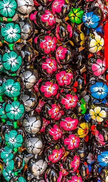 Coloridos Collares Plástico Polinesio Hawaiano Leis Artesanías Maui Hawaii — Foto de Stock