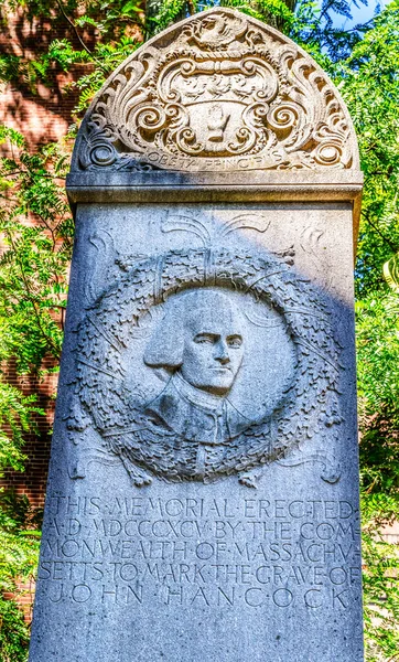 John Hancok Grave Signer Declaration Independence Granary Burying Ground Boston — Foto de Stock