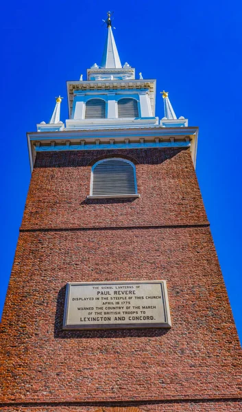 Old North Church Freedom Trail Boston Massachusetts Espicopal Kyrka Boston — Stockfoto