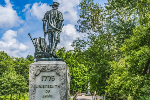 Minute Statua Uomo Old North Bridge Minute Man National Historical — Foto Stock