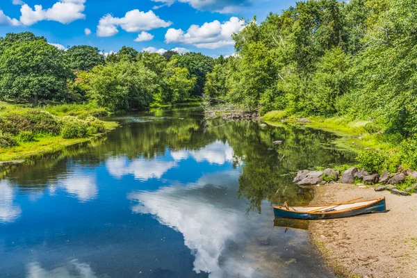 Kanu Reflexion Concord River Minute Man National Historical Park American — Stockfoto