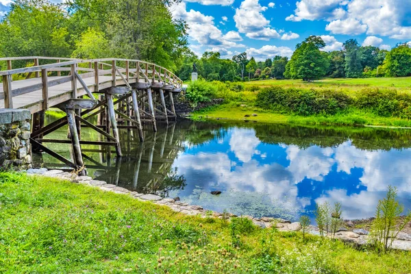 Old North Bridge Concord River Minute Man National Historical Park — Stockfoto
