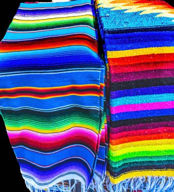 Renkli Meksika Battaniyeleri El Sanatları Los Cabos Cabo San Lucas Meksika