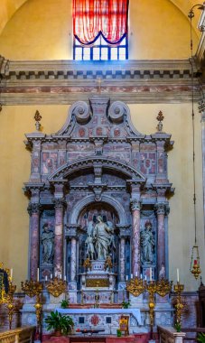 Venedik, İtalya - 29 Ağustos 2019 San Raphael Angelo San Raffaele Kilisesi Mabet Aziz Kilisesi İtalya. Kilise 800 ve en son 1700 'leri tamamladı..