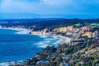 La Jolla Tepeleri Kıyılara Bakış Sahil Betikleri Pier Parasailing San Diego California