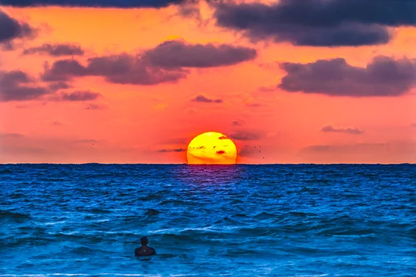 Surfer Watching Sunset Jolla Shores Beach San Diego California — Stock Photo, Image