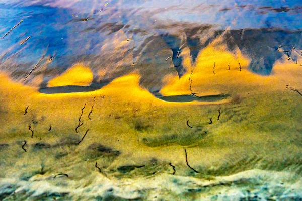 Refleksje Brzegu Wody Refleksje Brzegu Jolla Shores Beach San Diego — Zdjęcie stockowe