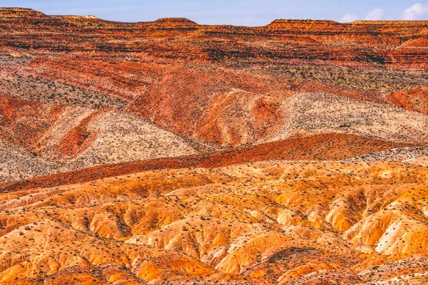 Colorido Vermelho Laranja Branco Azul Rock Formação Deserto Canyon Perto — Fotografia de Stock