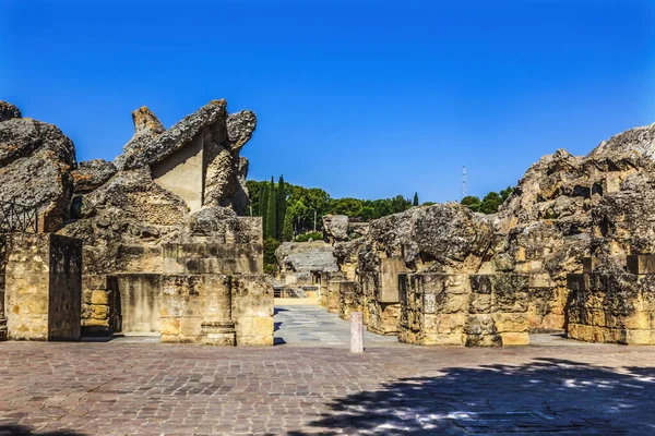 Ancien Amphithéâtre Pierre Ruines Italica Ville Romaine Juste Extérieur Séville — Photo