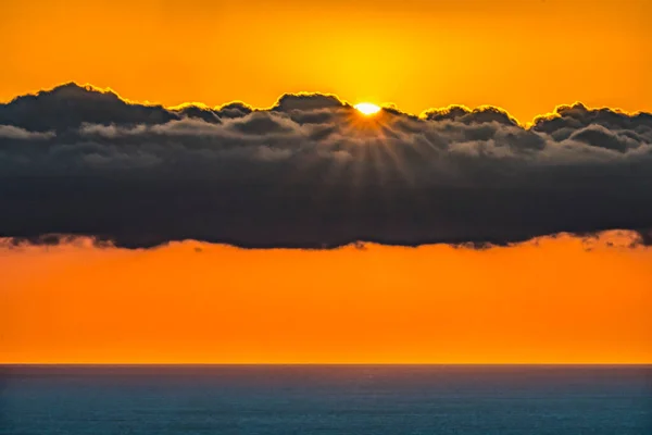 Gün Batımı Jolla Tepeleri Pembe Gökler Pasifik Okyanusu San Diego — Stok fotoğraf