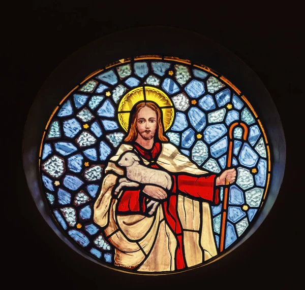 Punta Arenas Chile December 2019 Sacred Heart Stained Glass Statues — 스톡 사진